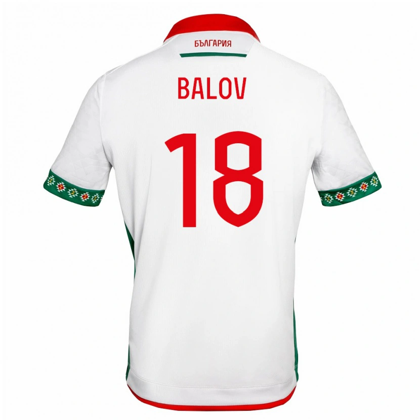 Danxen Kid Bulgaria Kristiyan Balov #18 White Green Red Home Jersey 26-28 T-Shirt