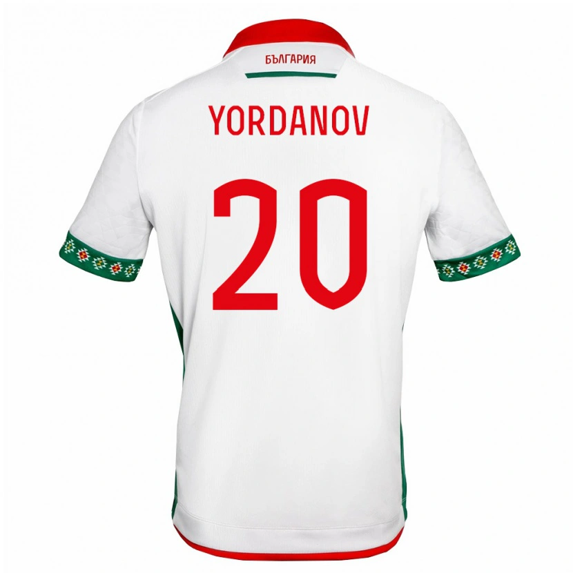 Danxen Kid Bulgaria Damyan Yordanov #20 White Green Red Home Jersey 26-28 T-Shirt