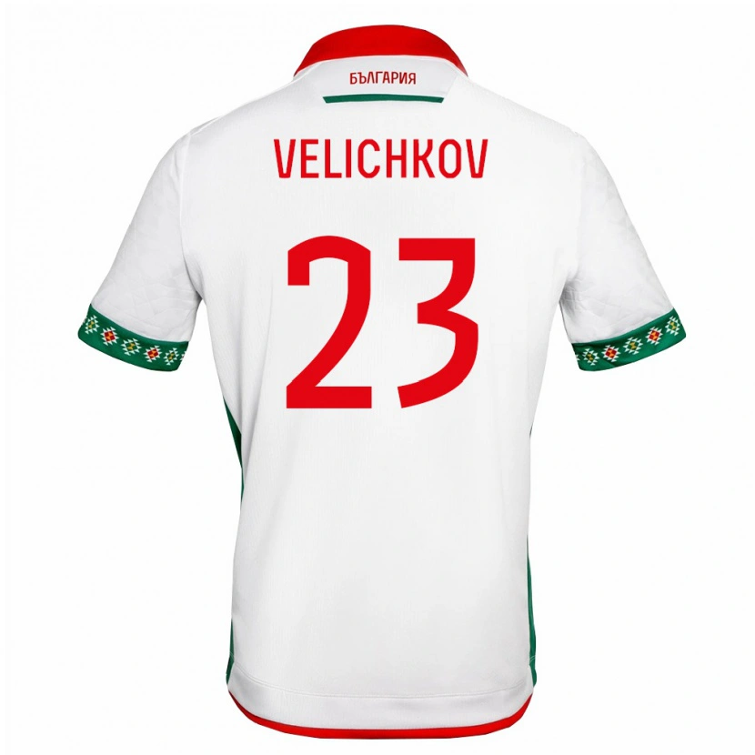 Danxen Kid Bulgaria Martin Velichkov #23 White Green Red Home Jersey 26-28 T-Shirt