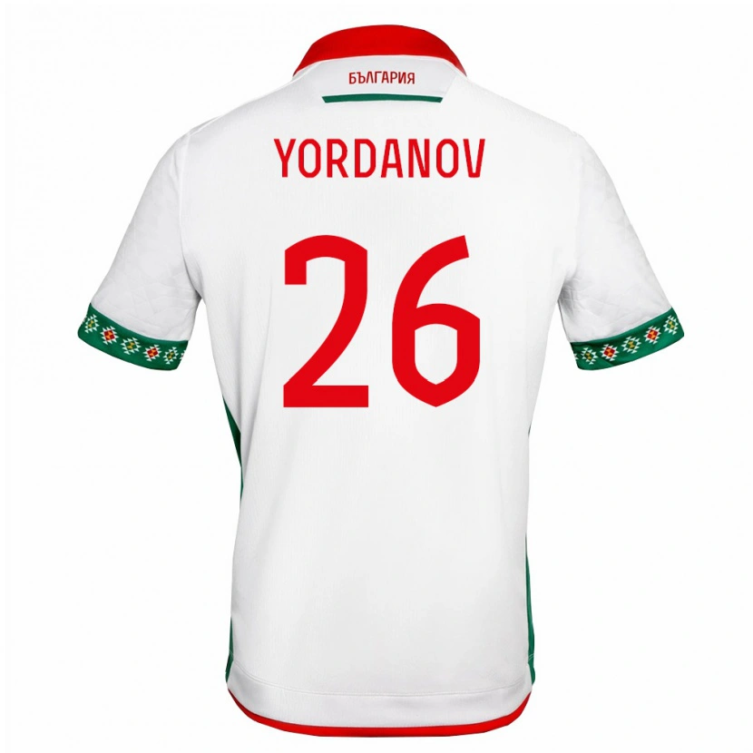 Danxen Kid Bulgaria Tonislav Yordanov #26 White Green Red Home Jersey 26-28 T-Shirt