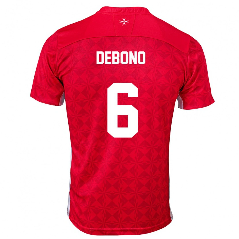 Danxen Kid Malta Ryan Debono #6 Red White Home Jersey 26-28 T-Shirt