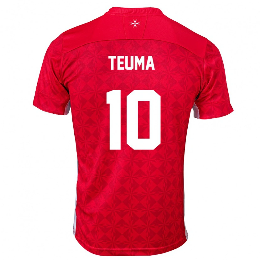 Danxen Kid Malta Teddy Teuma #10 Red White Home Jersey 26-28 T-Shirt