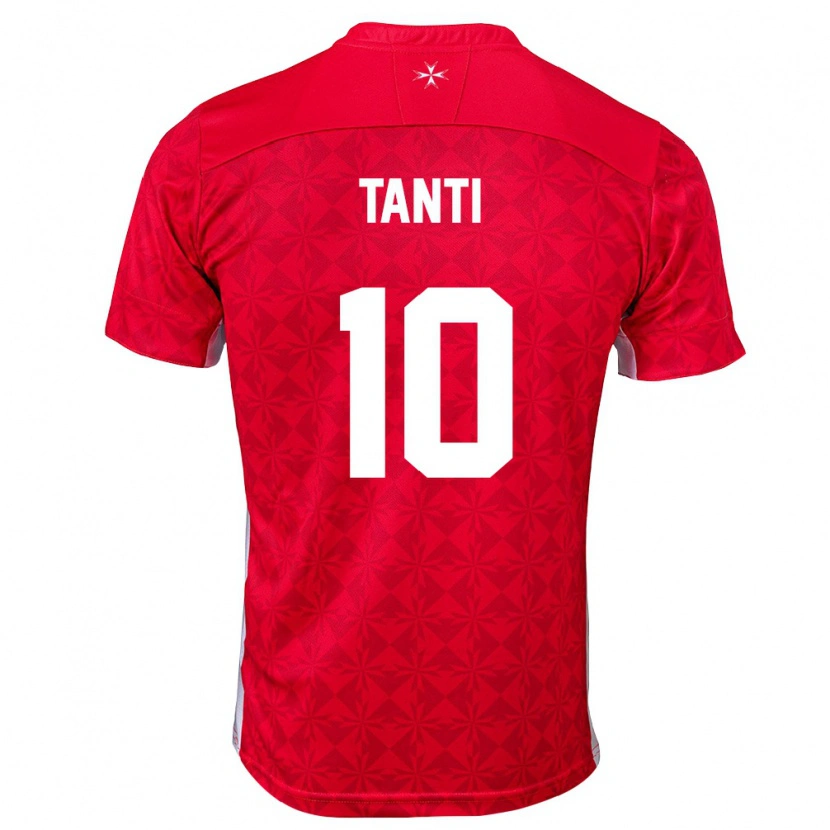 Danxen Kid Malta Caden Tanti #10 Red White Home Jersey 26-28 T-Shirt