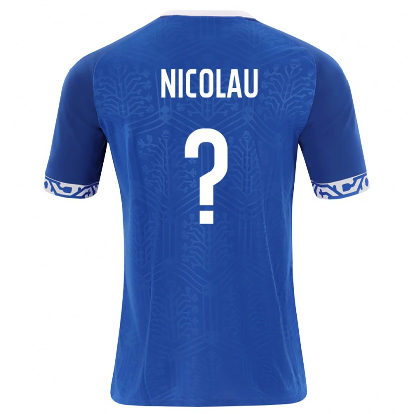 Danxen Kid Moldova Alexandru Nicolau #0 Royal Blue White Home Jersey 26-28 T-Shirt
