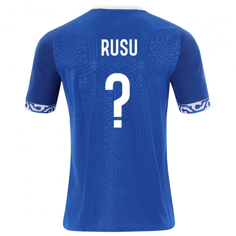 Danxen Kid Moldova Damian Rusu #0 Royal Blue White Home Jersey 26-28 T-Shirt