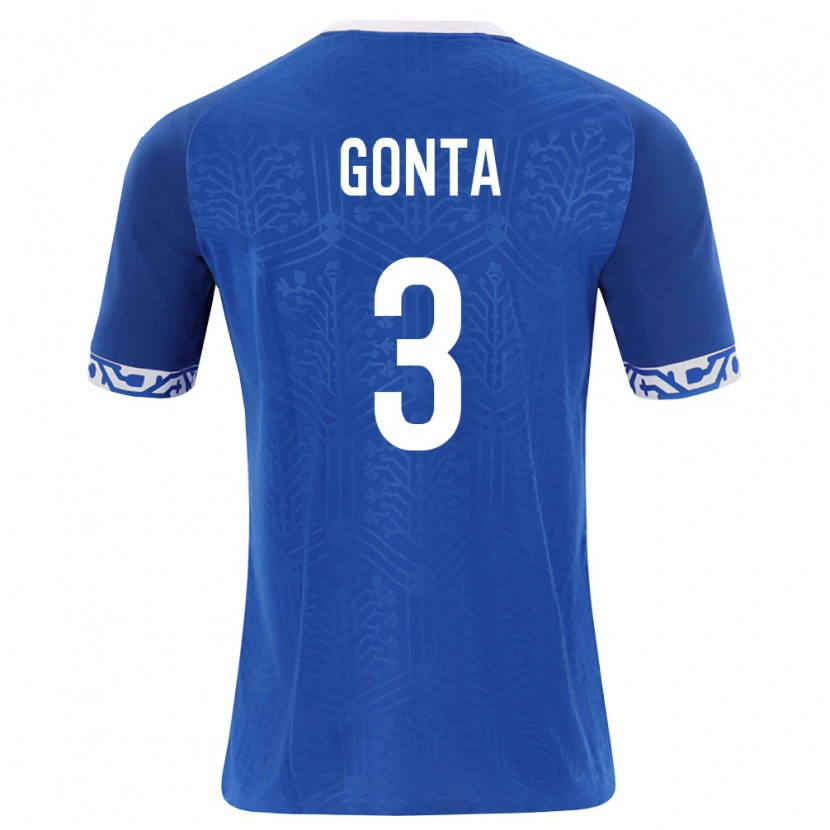 Danxen Kid Moldova Cristian Gonța #3 Royal Blue White Home Jersey 26-28 T-Shirt