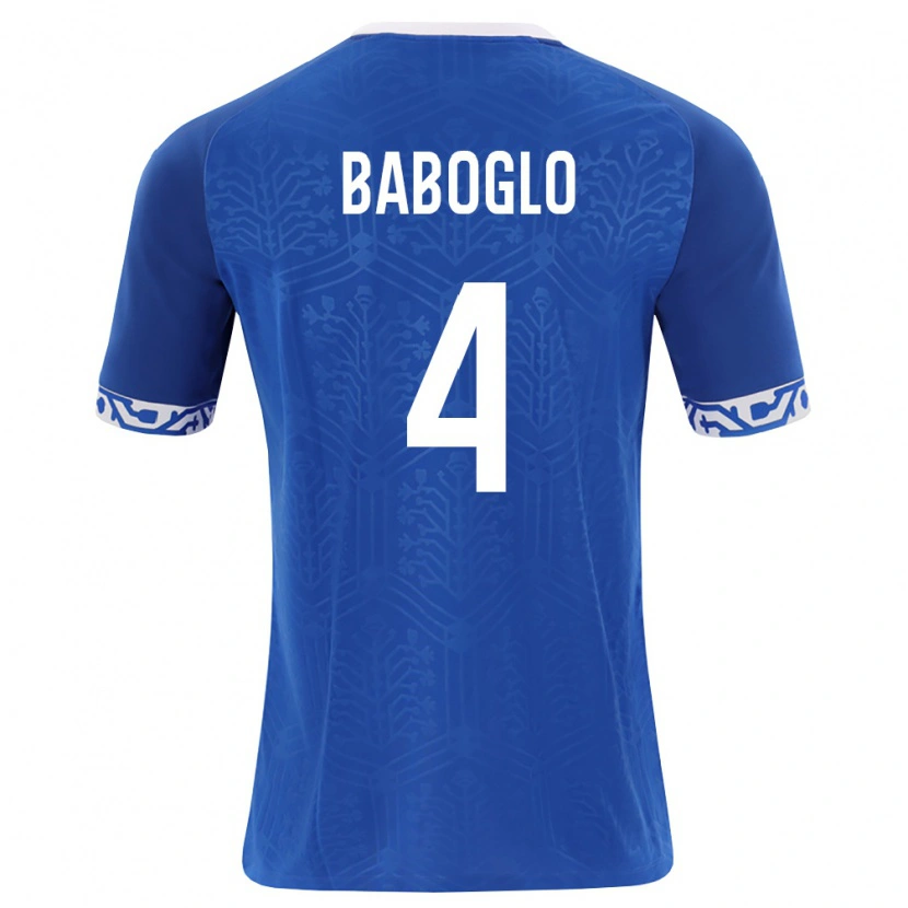 Danxen Kid Moldova Vladyslav Baboglo #4 Royal Blue White Home Jersey 26-28 T-Shirt