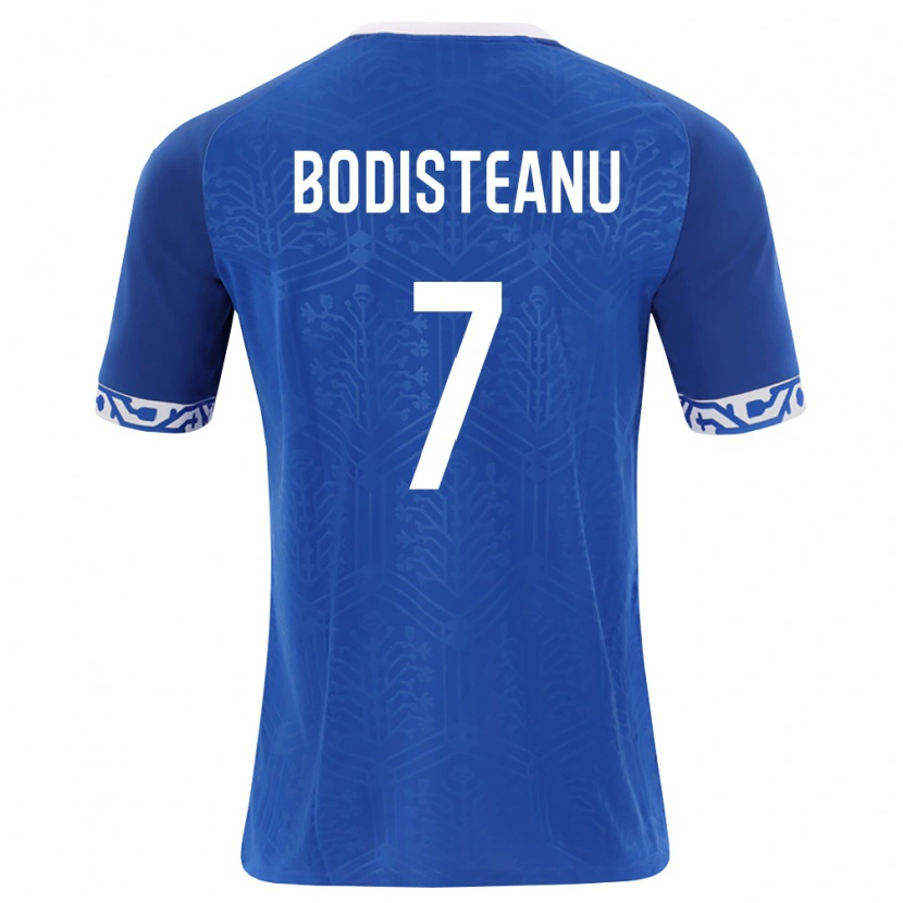 Danxen Kid Moldova Ștefan Bodișteanu #7 Royal Blue White Home Jersey 26-28 T-Shirt