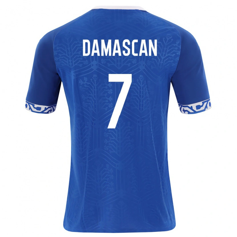 Danxen Kid Moldova Vitalie Damascan #7 Royal Blue White Home Jersey 26-28 T-Shirt