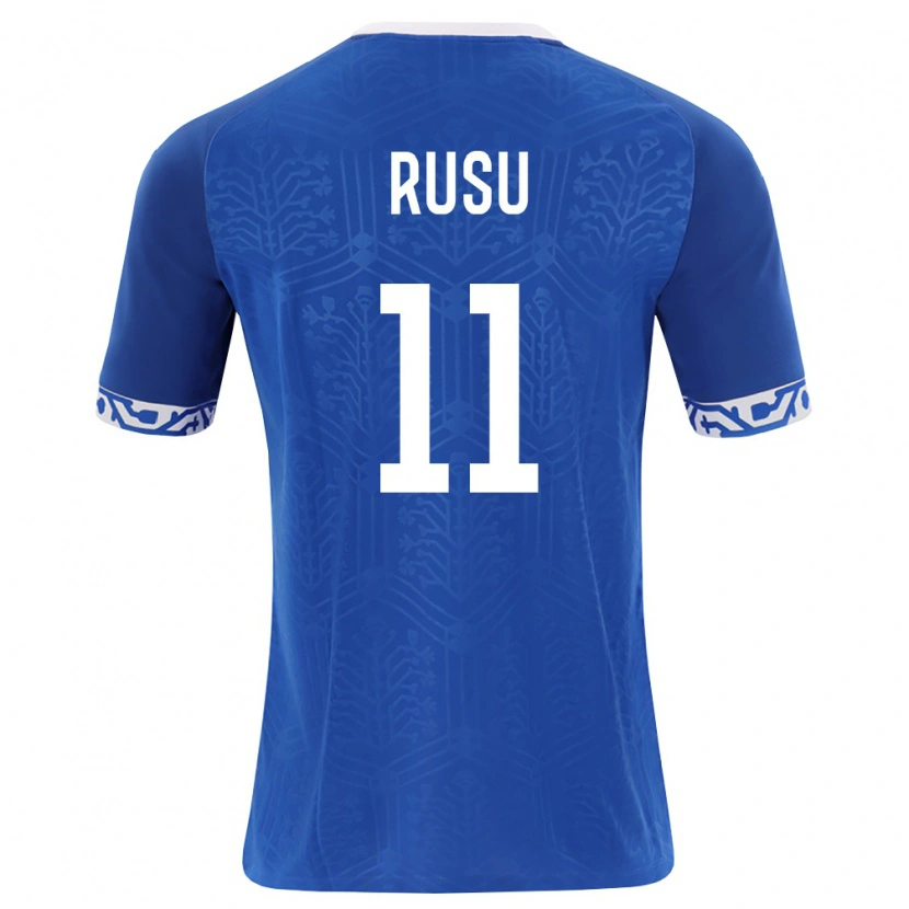 Danxen Kid Moldova Timofei Rusu #11 Royal Blue White Home Jersey 26-28 T-Shirt