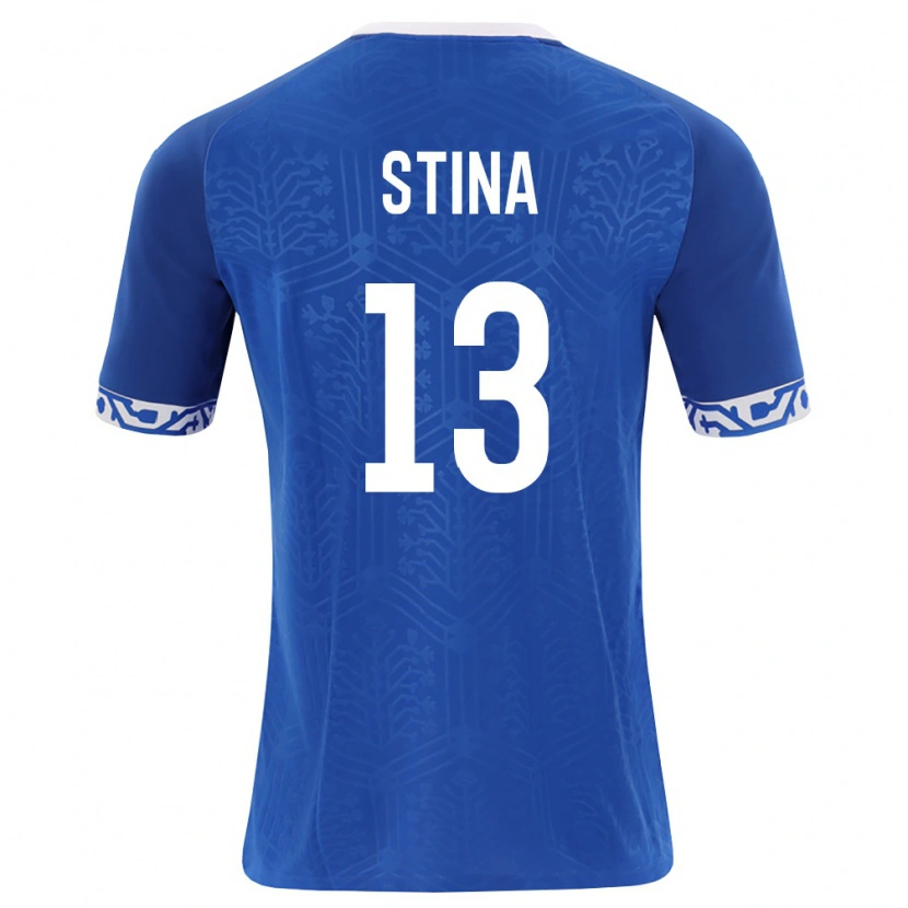 Danxen Kid Moldova Victor Stina #13 Royal Blue White Home Jersey 26-28 T-Shirt