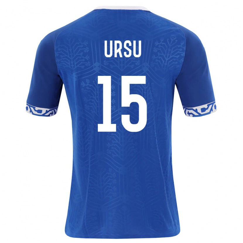 Danxen Kid Moldova Alexandru Ursu #15 Royal Blue White Home Jersey 26-28 T-Shirt