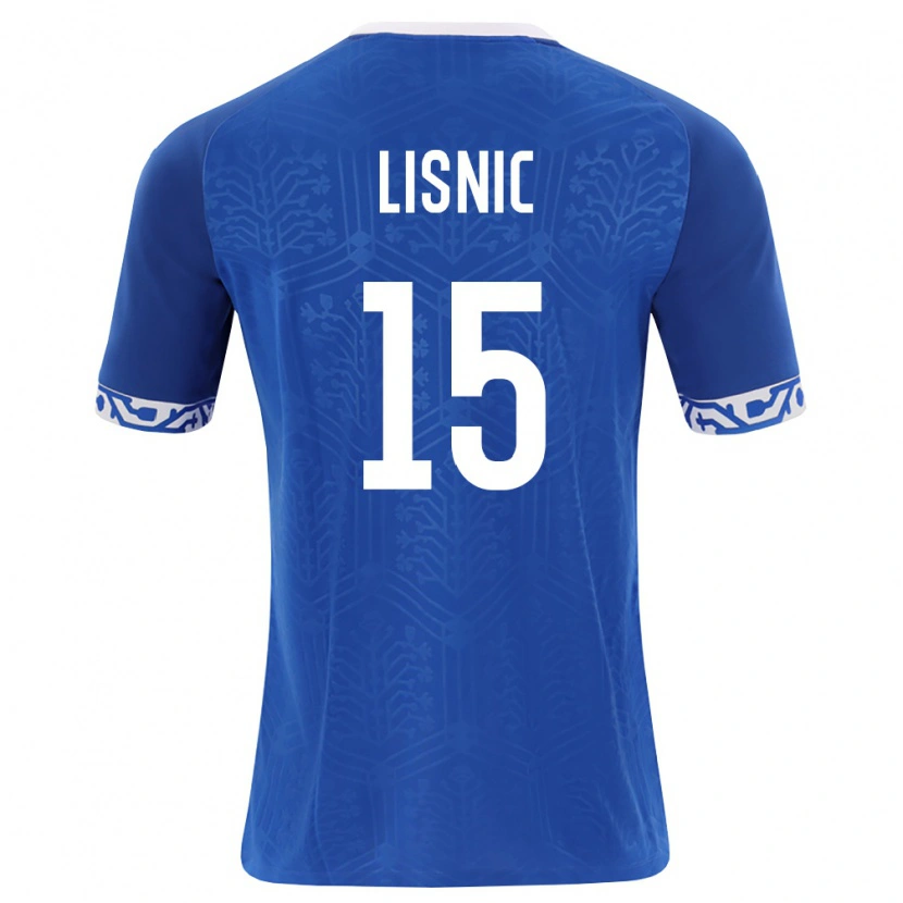 Danxen Kid Moldova Chiril Lisnic #15 Royal Blue White Home Jersey 26-28 T-Shirt
