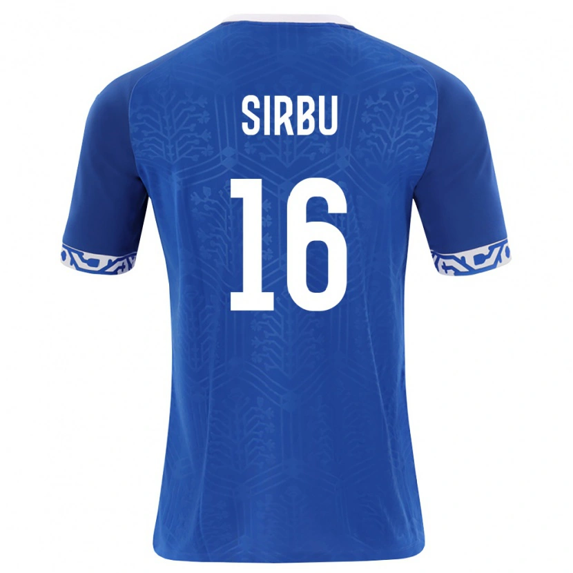 Danxen Kid Moldova David Sirbu #16 Royal Blue White Home Jersey 26-28 T-Shirt