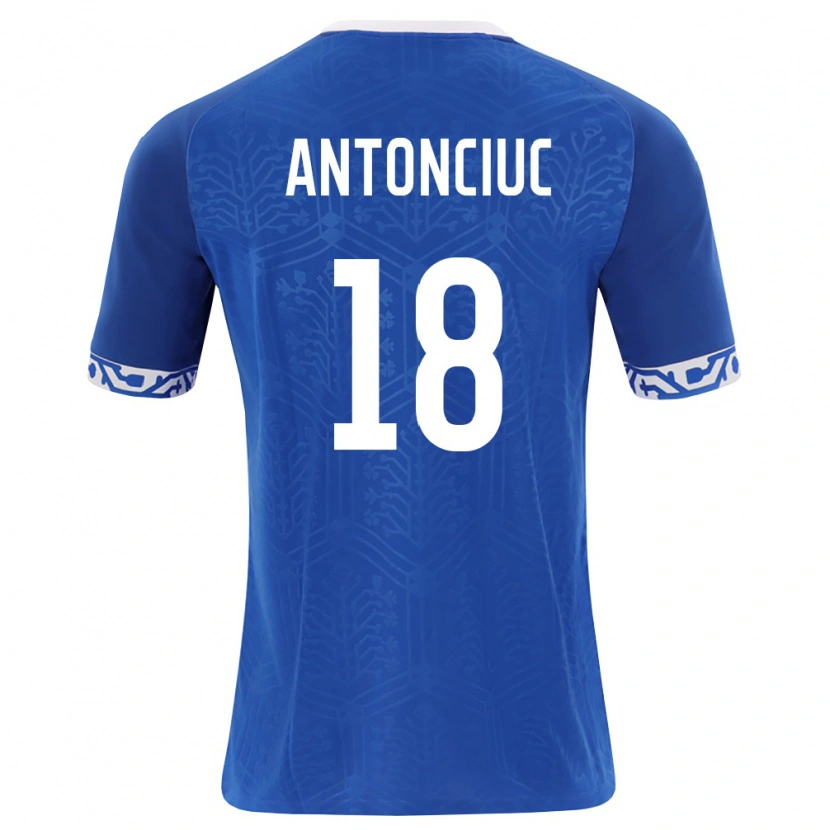 Danxen Kid Moldova Cristian Antonciuc #18 Royal Blue White Home Jersey 26-28 T-Shirt