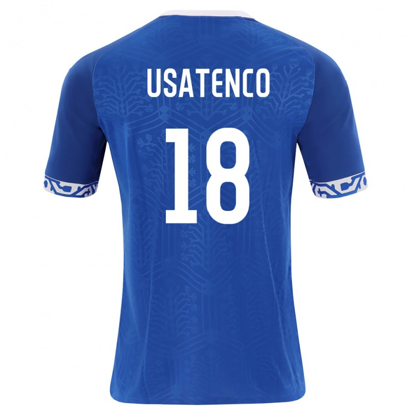 Danxen Kid Moldova Evgheni Usatenco #18 Royal Blue White Home Jersey 26-28 T-Shirt