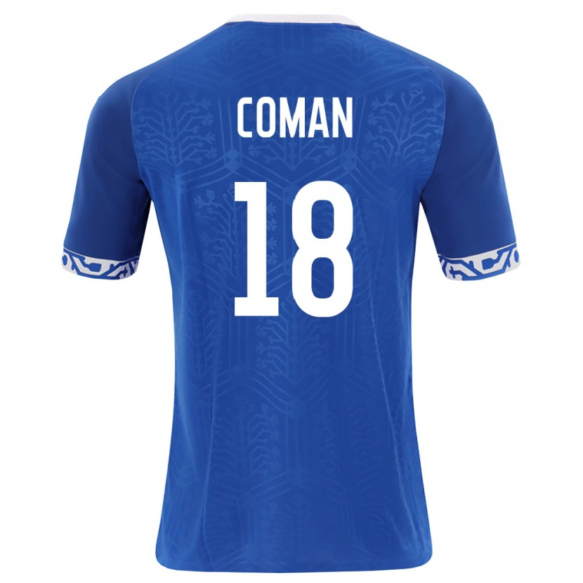 Danxen Kid Moldova Alexandru Coman #18 Royal Blue White Home Jersey 26-28 T-Shirt