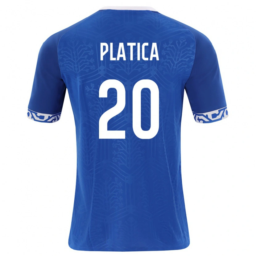Danxen Kid Moldova Sergiu Plătică #20 Royal Blue White Home Jersey 26-28 T-Shirt