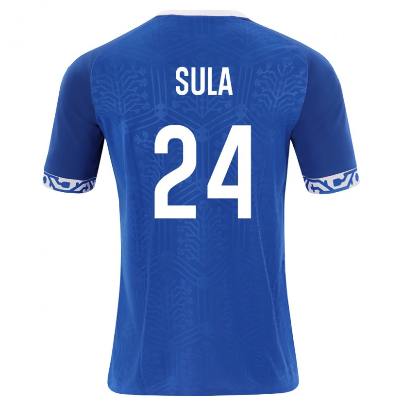 Danxen Kid Moldova Paolo Sula #24 Royal Blue White Home Jersey 26-28 T-Shirt