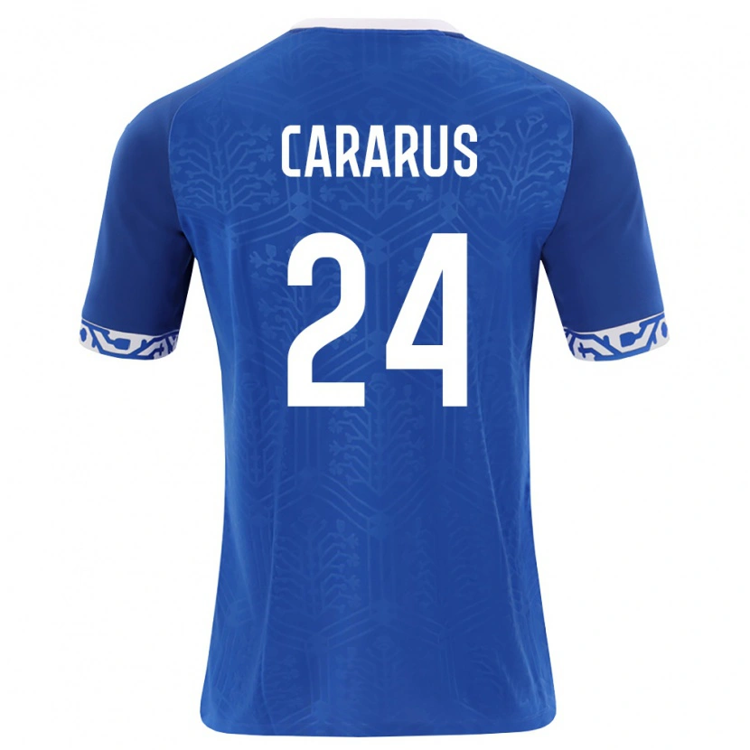 Danxen Kid Moldova Ion Cărăruș #24 Royal Blue White Home Jersey 26-28 T-Shirt