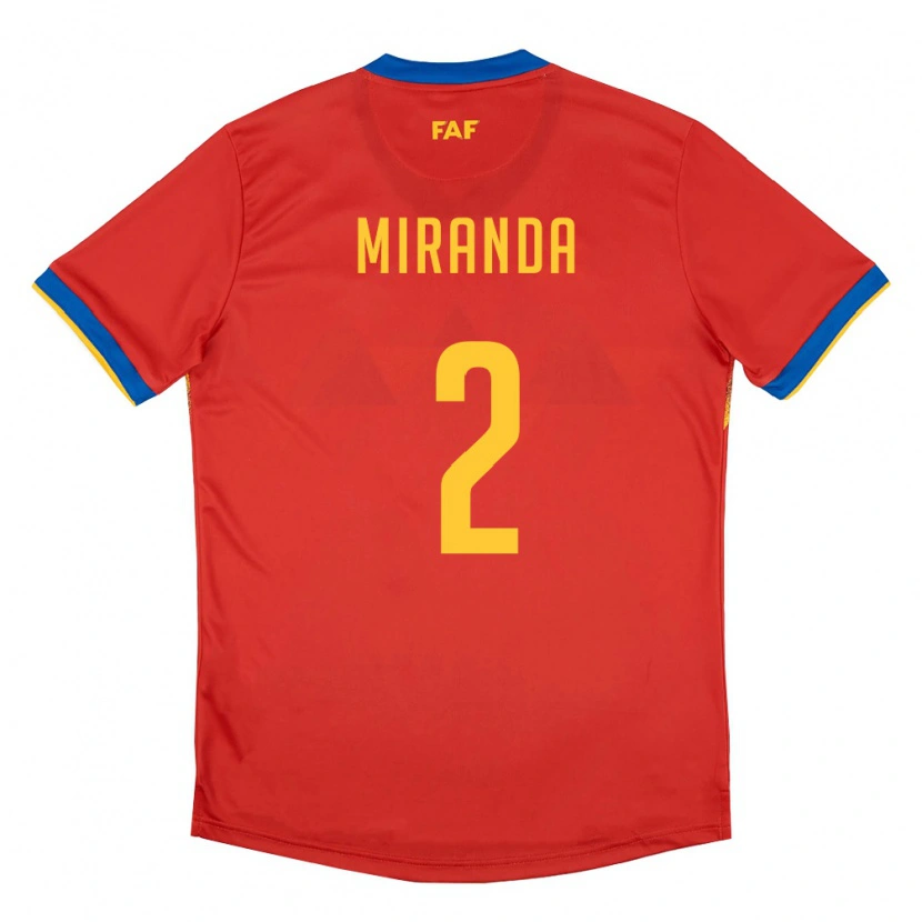Danxen Kid Andorra Pau Miranda #2 Red Blue Yellow Home Jersey 26-28 T-Shirt