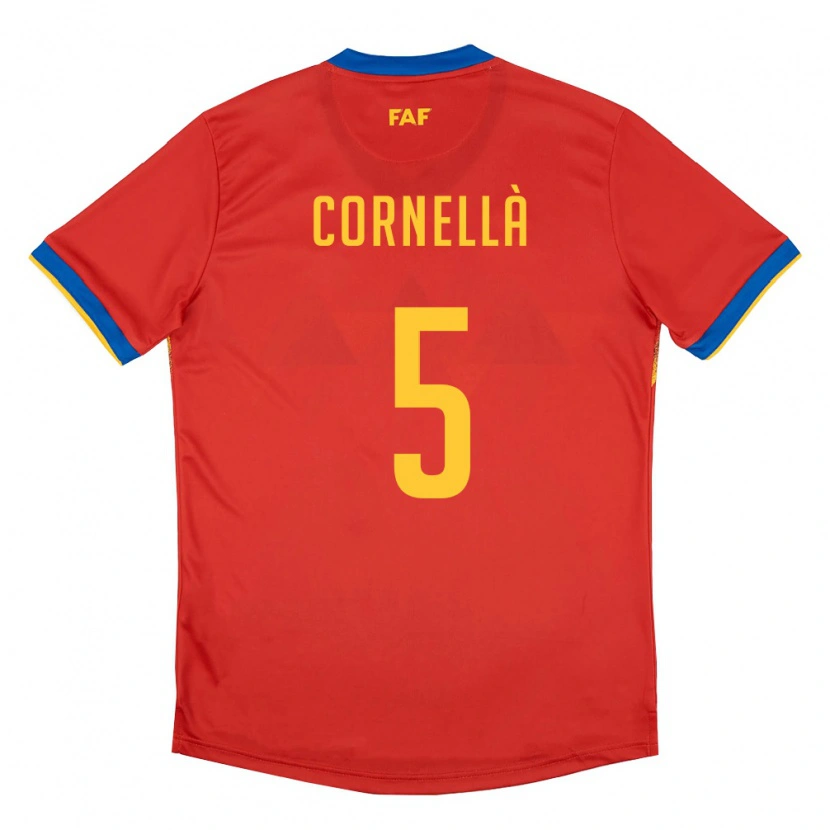 Danxen Kid Andorra Alex Cornellà #5 Red Blue Yellow Home Jersey 26-28 T-Shirt