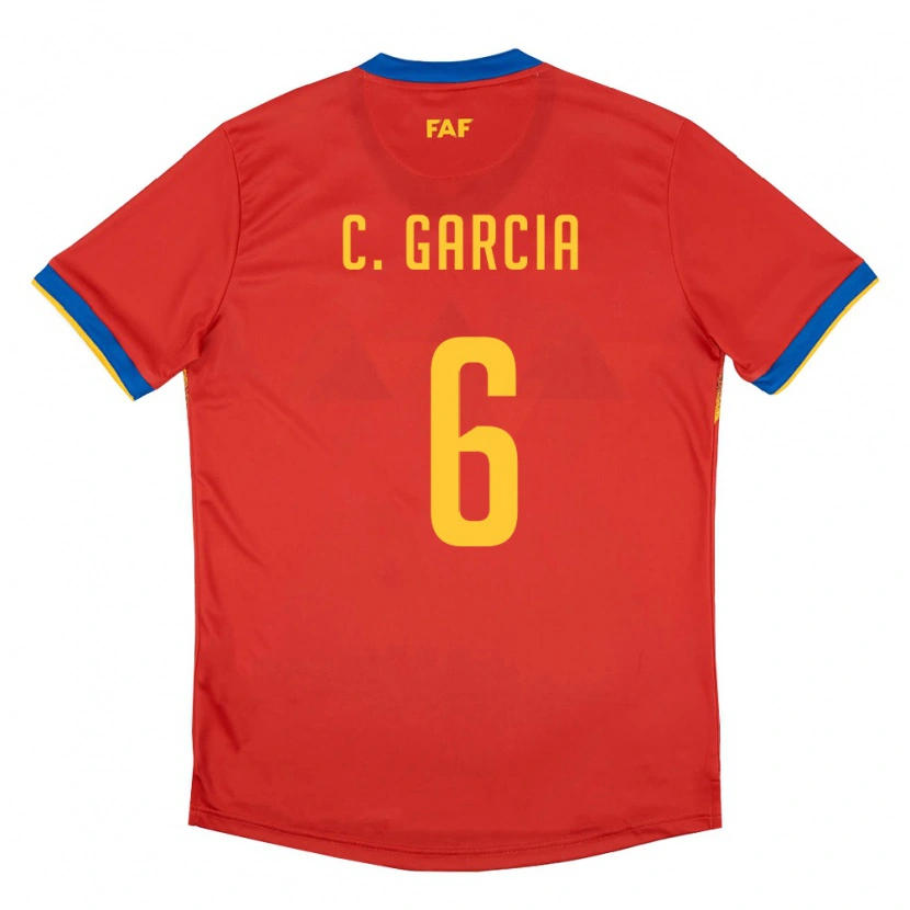 Danxen Kid Andorra Christian Garcia #6 Red Blue Yellow Home Jersey 26-28 T-Shirt