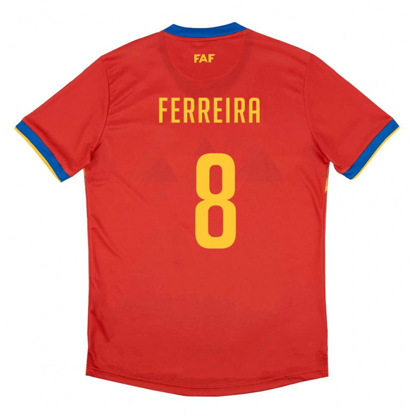 Danxen Kid Andorra Hugo Ferreira #8 Red Blue Yellow Home Jersey 26-28 T-Shirt
