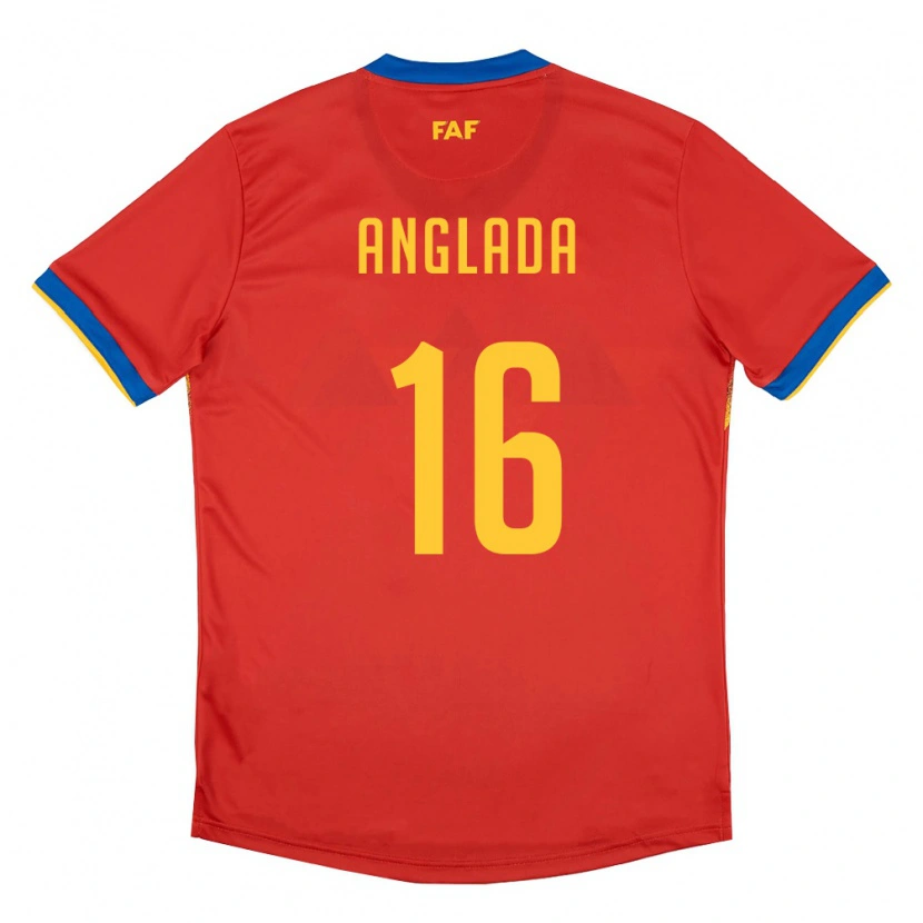 Danxen Kid Andorra Manel Anglada #16 Red Blue Yellow Home Jersey 26-28 T-Shirt