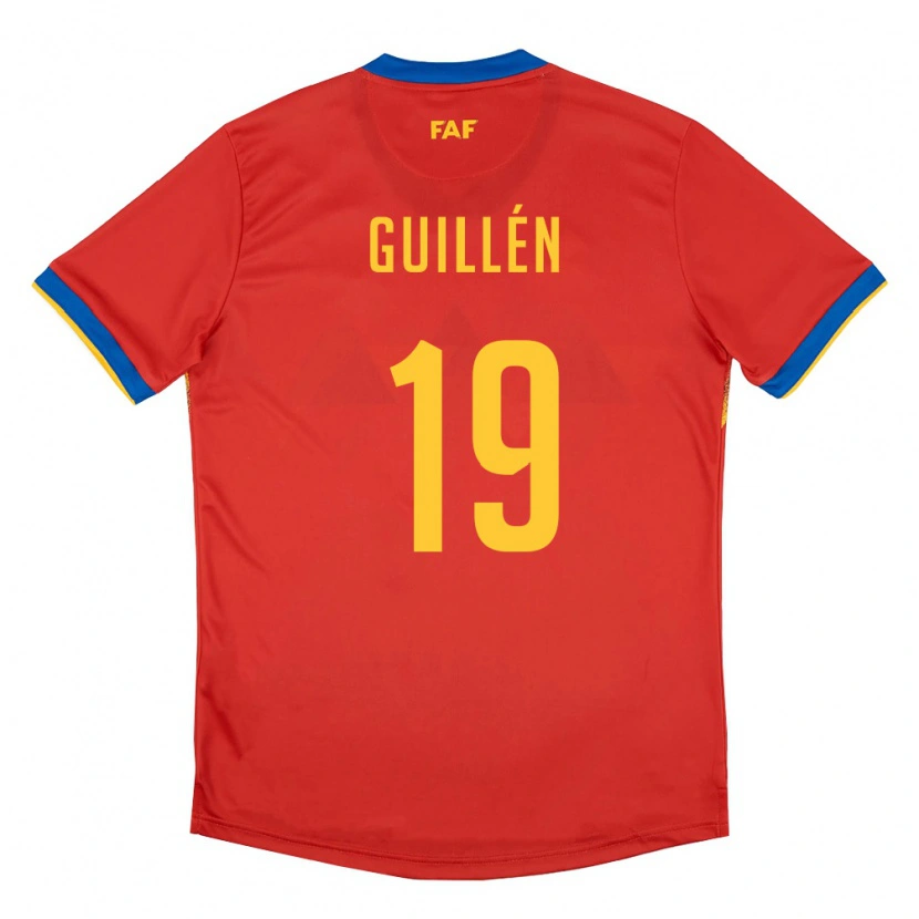 Danxen Kid Andorra Joel Guillén #19 Red Blue Yellow Home Jersey 26-28 T-Shirt