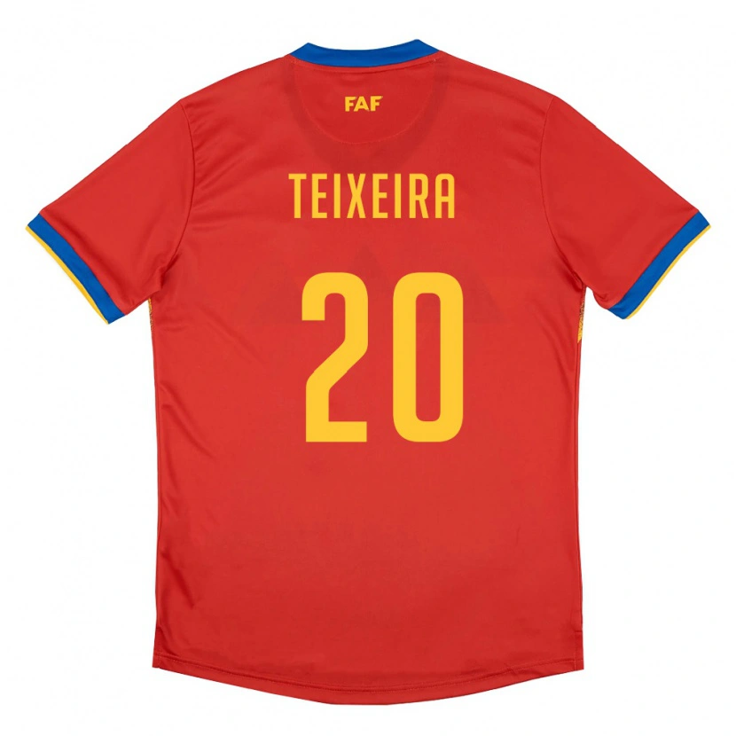 Danxen Kid Andorra João Teixeira #20 Red Blue Yellow Home Jersey 26-28 T-Shirt