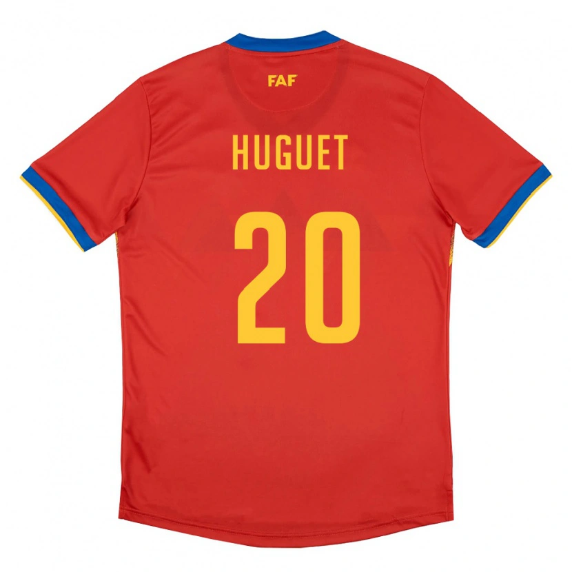 Danxen Kid Andorra Marc Huguet #20 Red Blue Yellow Home Jersey 26-28 T-Shirt
