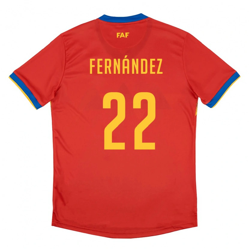 Danxen Kid Andorra Lucas Fernández #22 Red Blue Yellow Home Jersey 26-28 T-Shirt