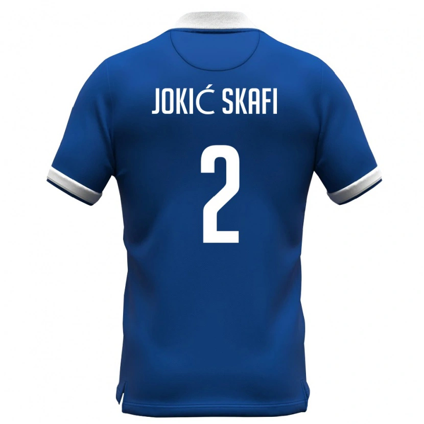 Danxen Kid Cyprus Georgios Jokić Skafi #2 Royal Blue White Home Jersey 26-28 T-Shirt