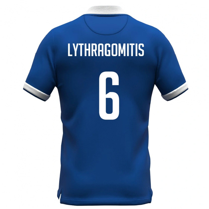 Danxen Kid Cyprus Konstantinos Lythragomitis #6 Royal Blue White Home Jersey 26-28 T-Shirt