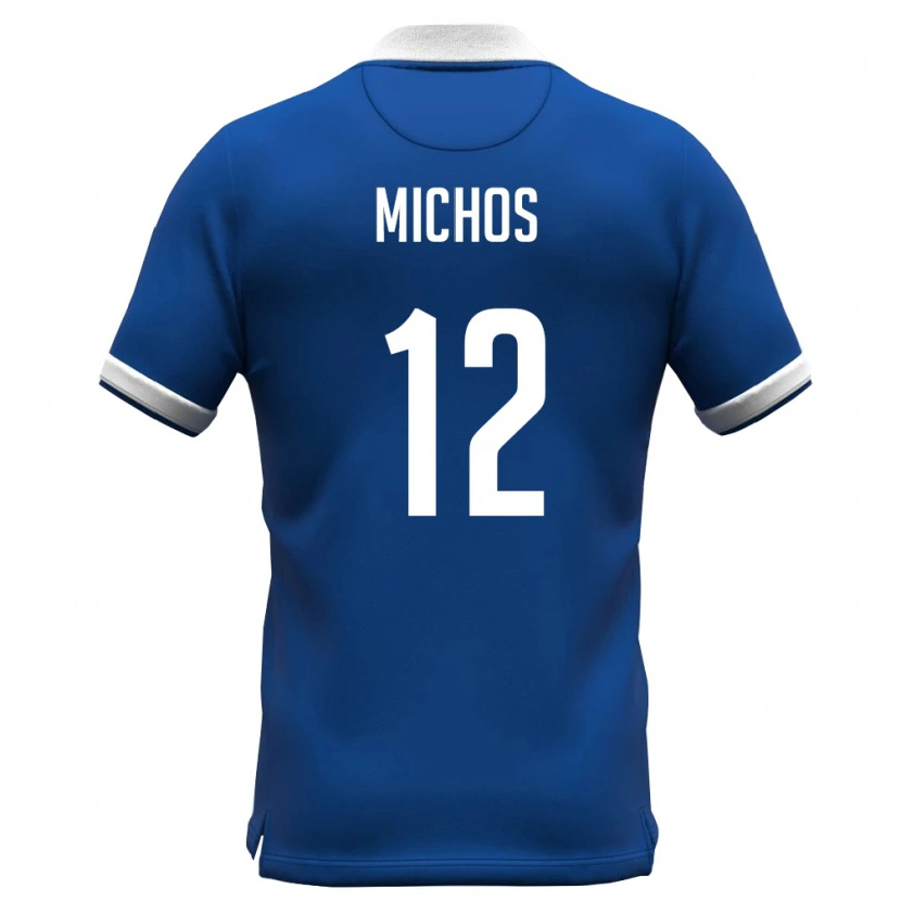 Danxen Kid Cyprus Savvas Michos #12 Royal Blue White Home Jersey 26-28 T-Shirt