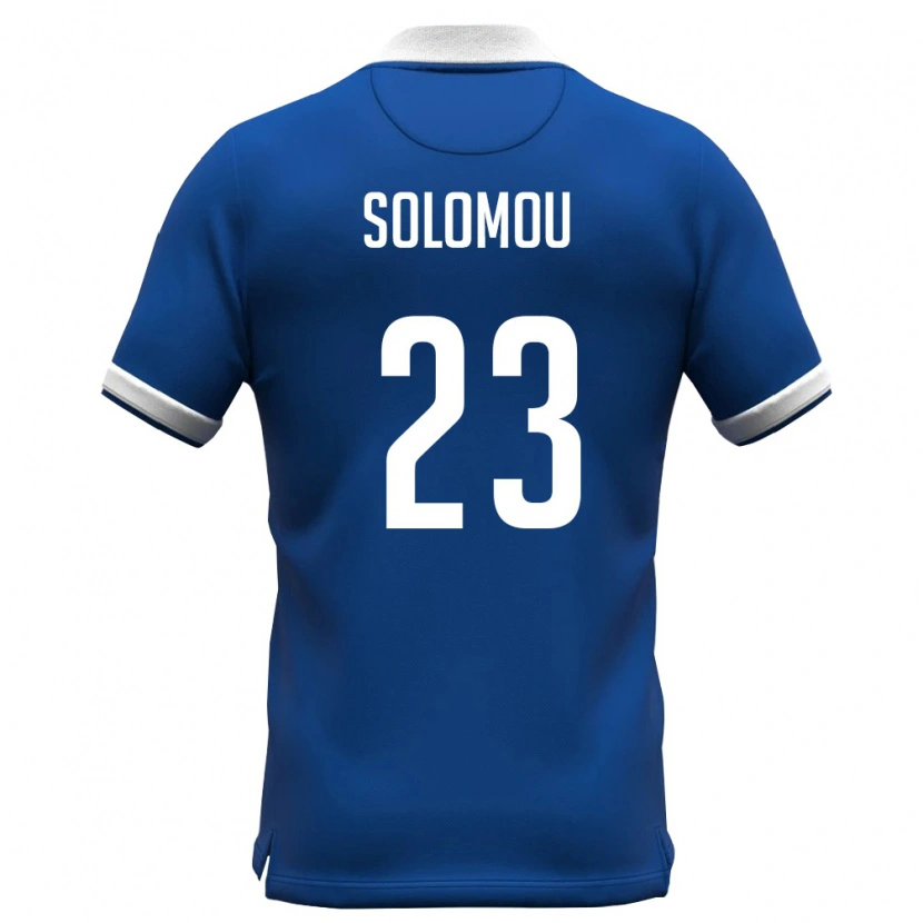 Danxen Kid Cyprus Dimitris Solomou #23 Royal Blue White Home Jersey 26-28 T-Shirt