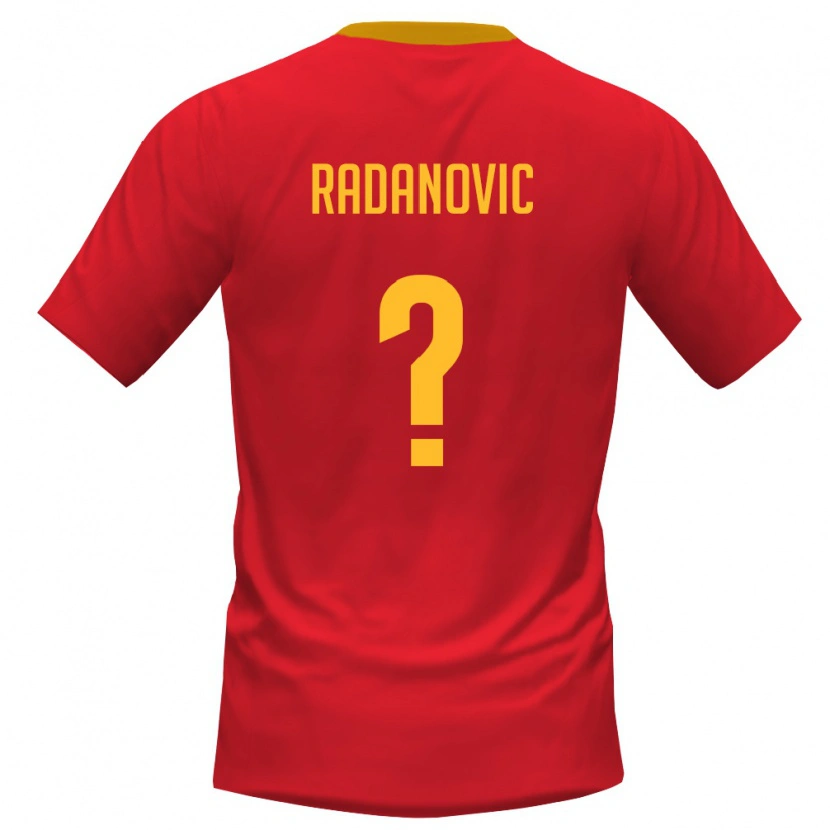 Danxen Kid Montenegro Balsa Radanovic #0 Red Yellow Home Jersey 26-28 T-Shirt