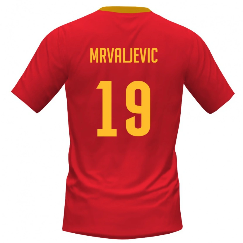 Danxen Kid Montenegro Balsa Mrvaljevic #19 Red Yellow Home Jersey 26-28 T-Shirt