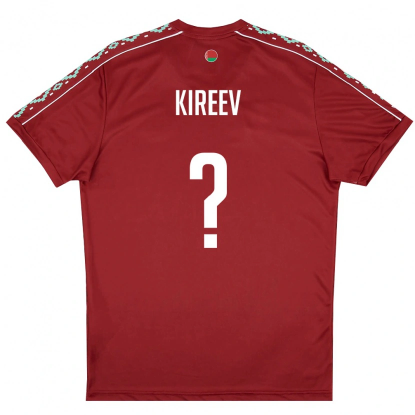 Danxen Kid Belarus Maksim Kireev #0 Deep Red White Home Jersey 26-28 T-Shirt