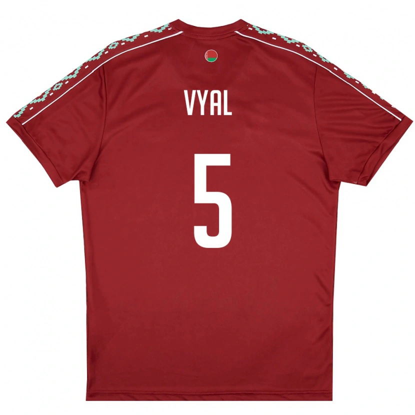 Danxen Kid Belarus Anton Vyal #5 Deep Red White Home Jersey 26-28 T-Shirt