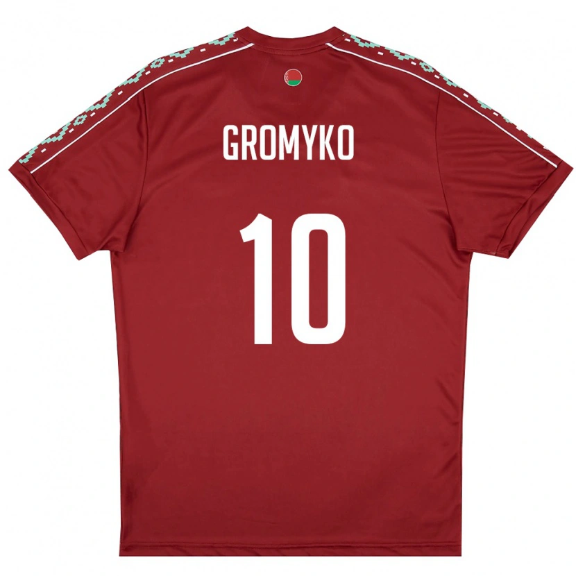 Danxen Kid Belarus Valeriy Gromyko #10 Deep Red White Home Jersey 26-28 T-Shirt