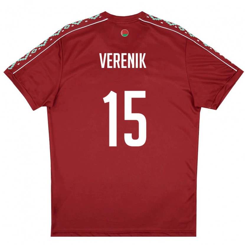 Danxen Kid Belarus Vladislav Verenik #15 Deep Red White Home Jersey 26-28 T-Shirt