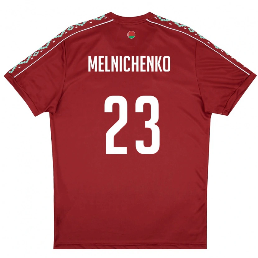 Danxen Kid Belarus Trofim Melnichenko #23 Deep Red White Home Jersey 26-28 T-Shirt