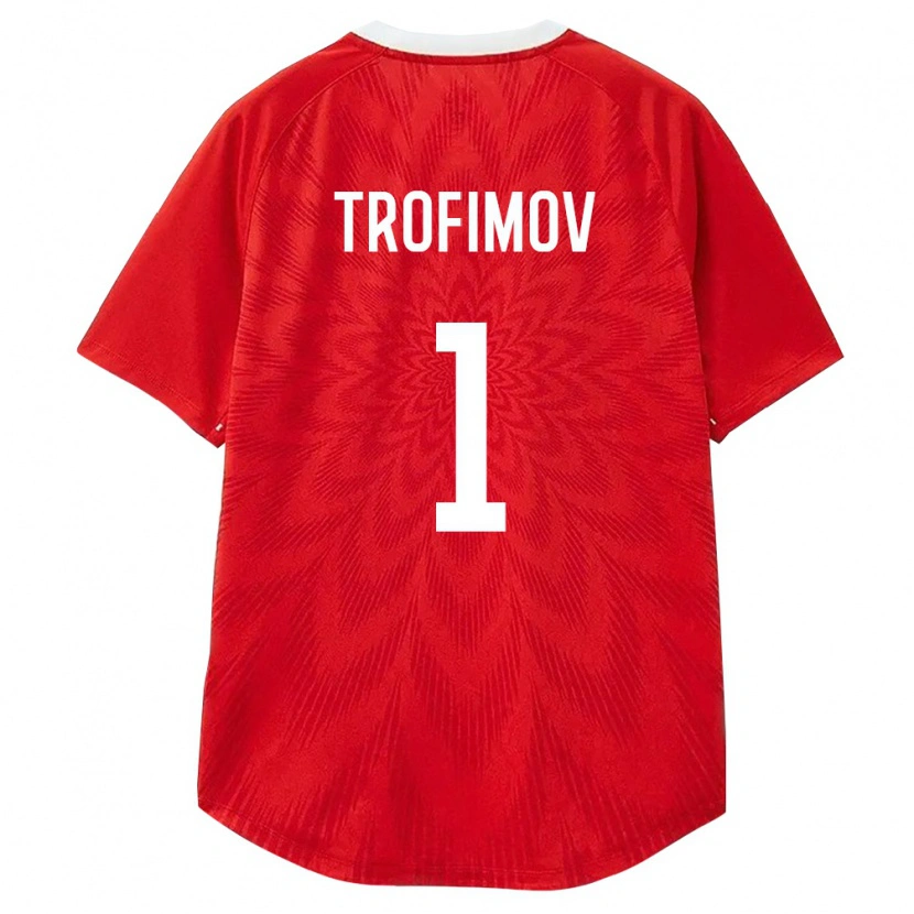 Danxen Kid Russia Kirill Trofimov #1 Red White Brown Home Jersey 26-28 T-Shirt