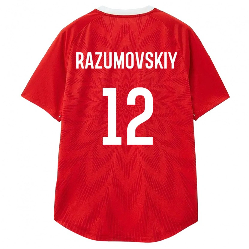 Danxen Kid Russia Timofey Razumovskiy #12 Red White Brown Home Jersey 26-28 T-Shirt