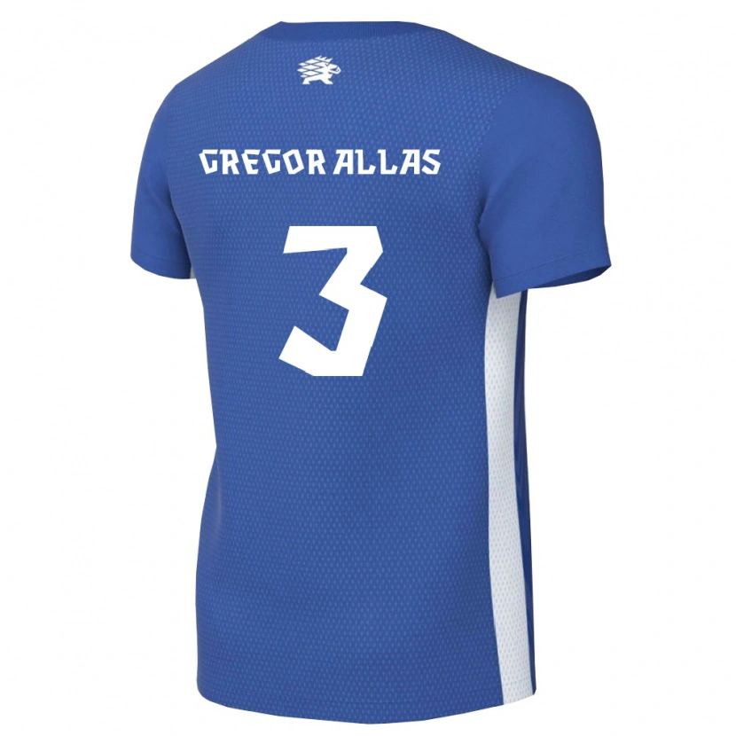 Danxen Kid Estonia Johann Gregor Allas #3 Dark Blue White Home Jersey 26-28 T-Shirt