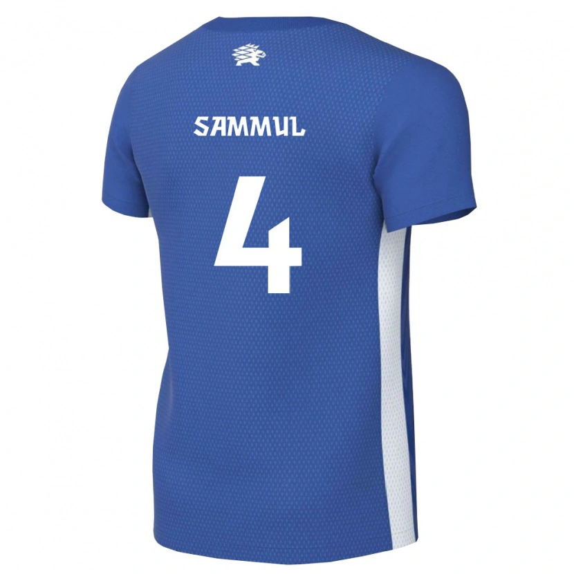 Danxen Kid Estonia Ronald Sammul #4 Dark Blue White Home Jersey 26-28 T-Shirt