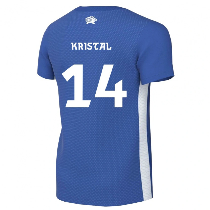 Danxen Kid Estonia Patrik Kristal #14 Dark Blue White Home Jersey 26-28 T-Shirt