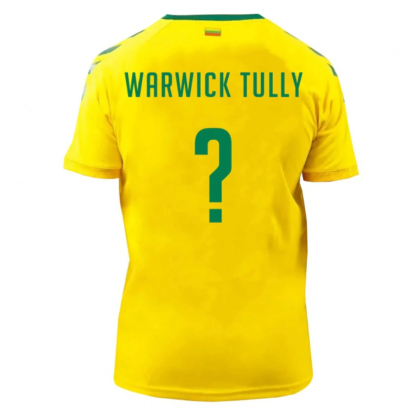 Danxen Kid Lithuania Benjamin Warwick Tully #0 Yellow Green Home Jersey 26-28 T-Shirt